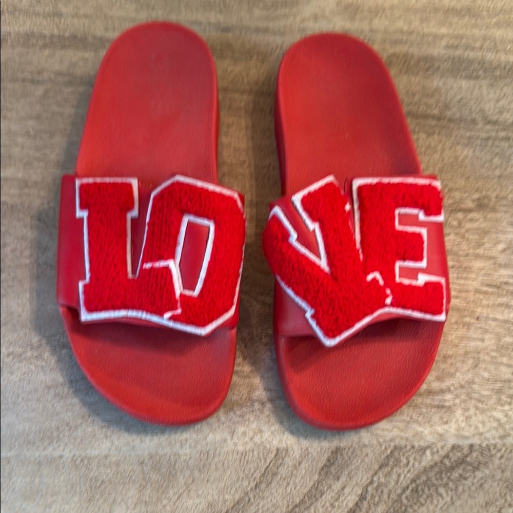 Tory Burch Sport Love Pool Slides Red Sandals Vibrant Minimalist Design